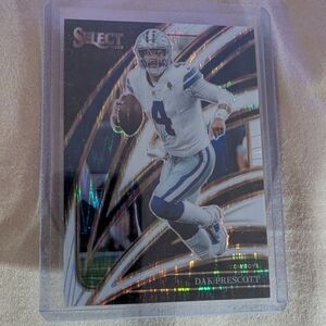 Dak Prescott -2025 Panini Select Club Level White Shock Prizm /799 Cowboys